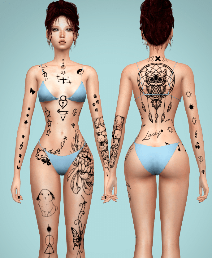 Foxy Lady Full Body Tattoo