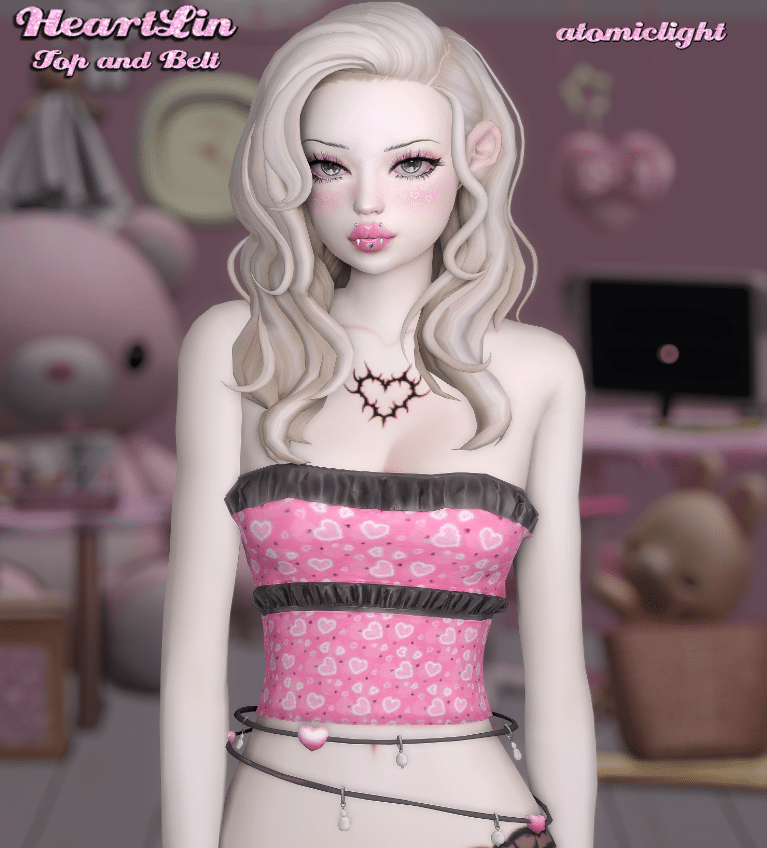 Heartlin Crop Top and Belt Accessory for Female