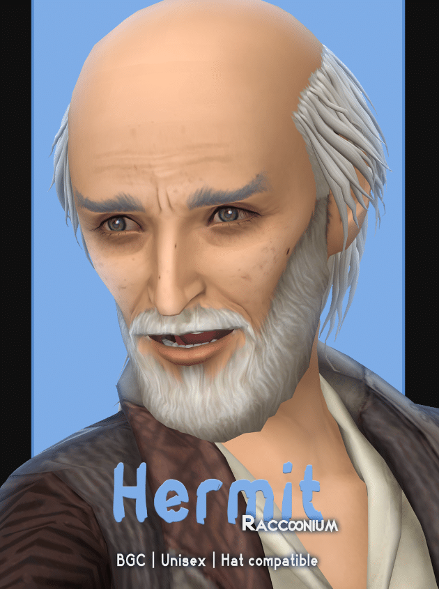 Hermit Bald Hairstyle with Side Hairs for Male and Female