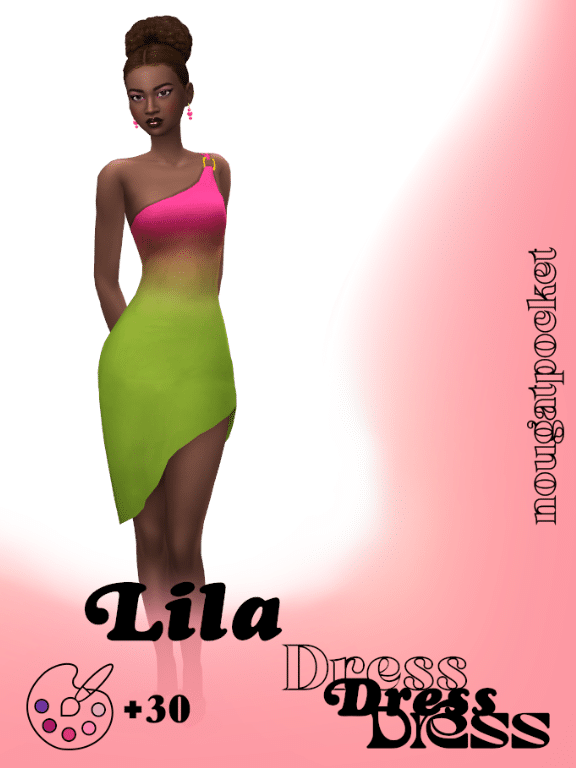 Lila Stylish One Shoulder Dress for Female