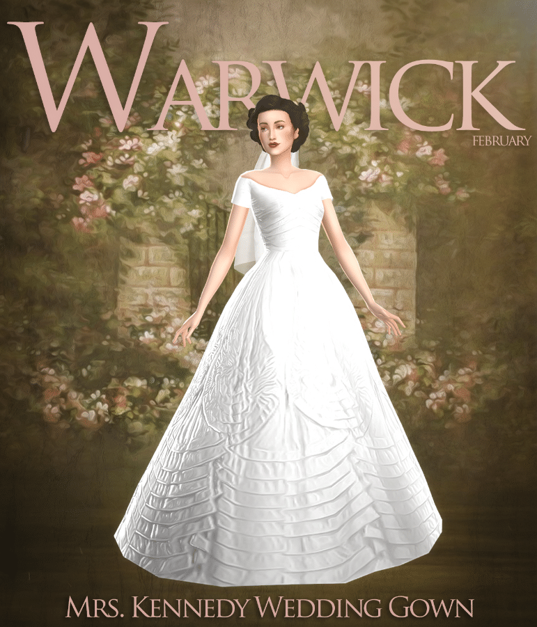 Mrs. Kennedy Long Wedding Gown for Female