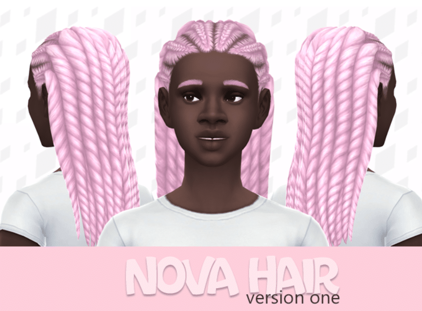 Nova Long Braided Hairstyle with Bandana Accessory for Female