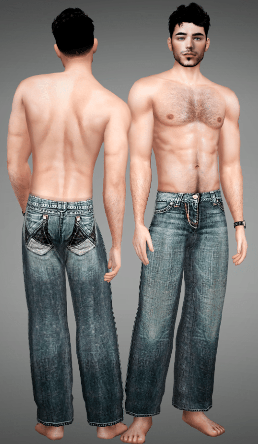 Realistic Denim Jeans for Male