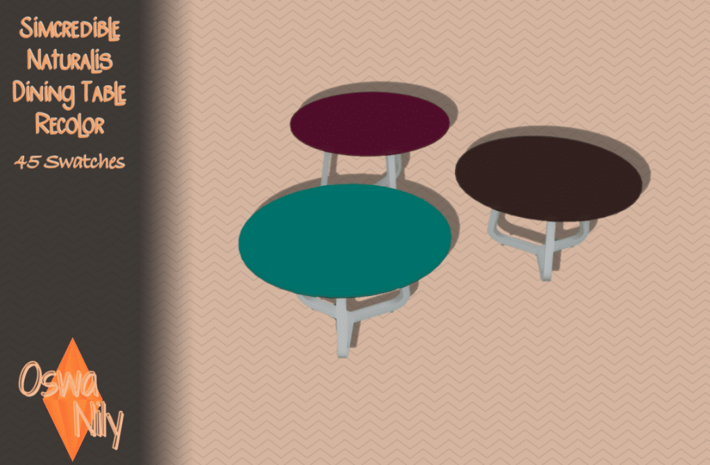 Round Modern Dining Table Recolor