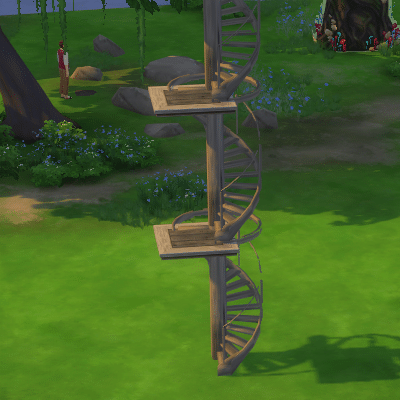 Rustic Spiral Stairs