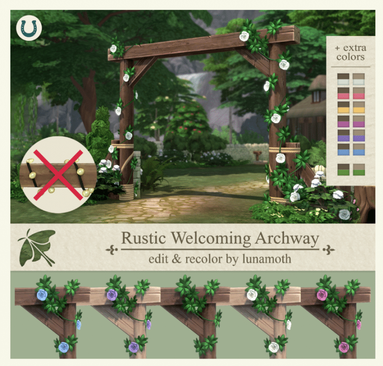 Rustic Welcoming Wooden Outdoor Arch [MM]