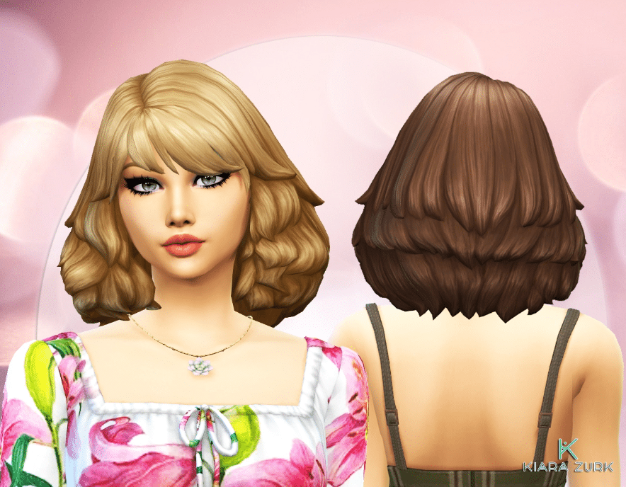 Sadie Short Layered Hairstyle with Full Bangs for Female