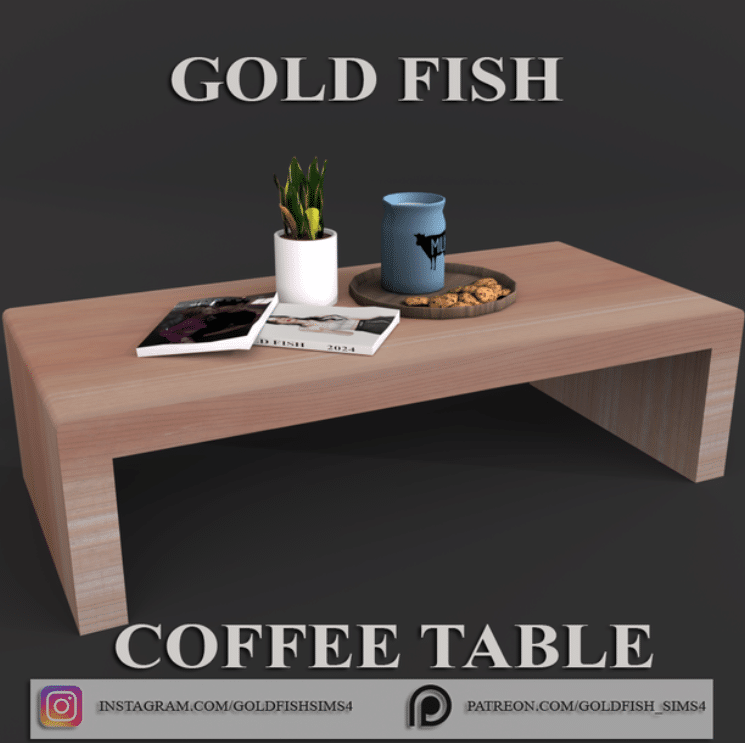 Simple Modern Wooden Coffee Table
