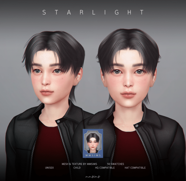 Starlight Middle Parted Hairstyle for Children