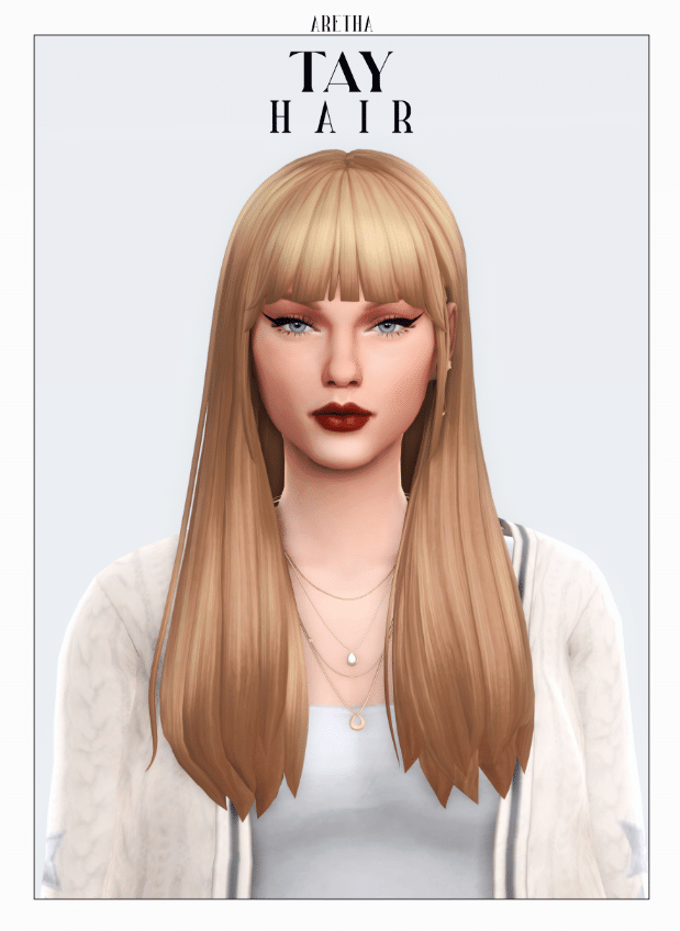 Taylor Long Hairstyle with Full Bangs