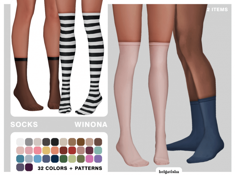 Winona Long and Short Socks Accessory for Male and Female
