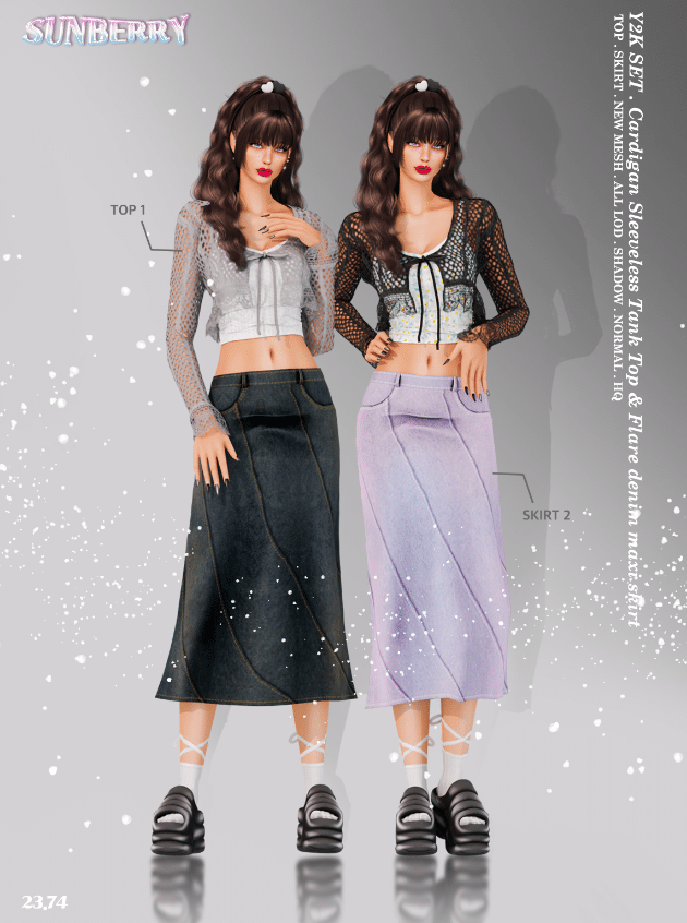 Y2K Clothes Set for Female