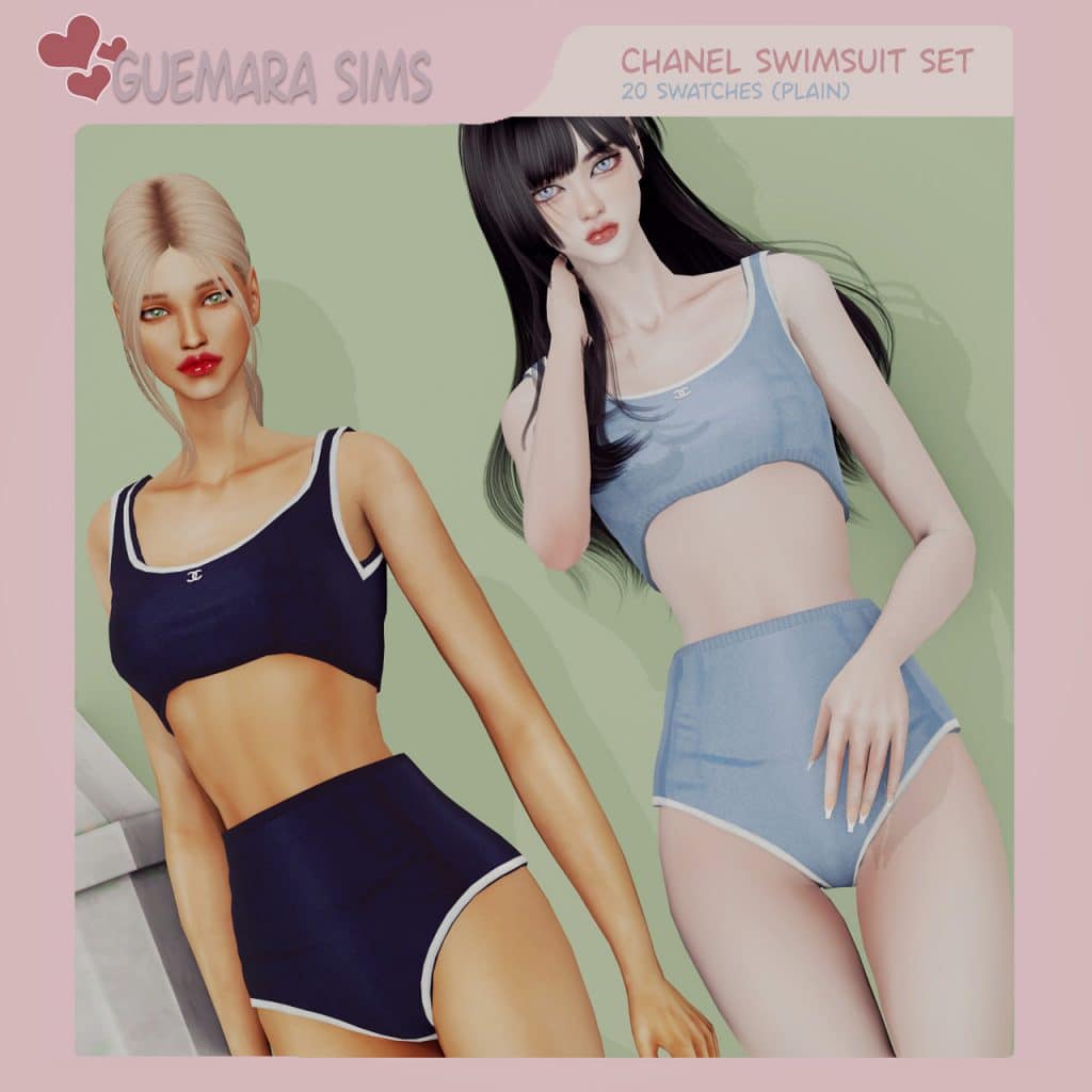 Channel Swimsuit Set