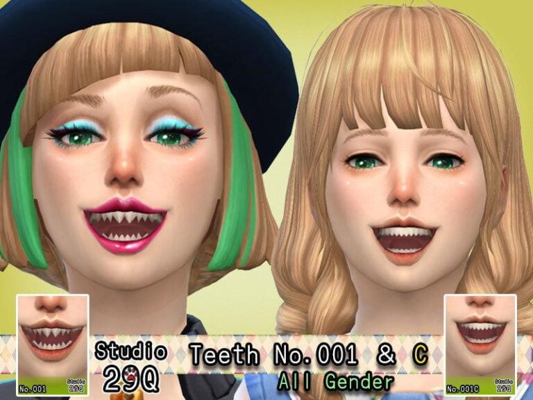 Search Results 36 Teeth No.001: Young Adult & Children, All Genders, Occult-Compatible, EA Mesh Mod