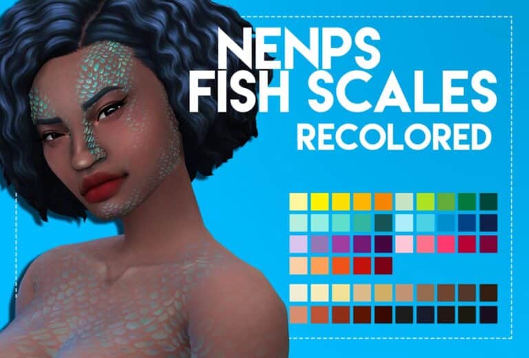 Search Results 64 🌸 Nenps Fish Scales Recolor: Updated Tattoo, 56 Swatches, All Ages 🌸