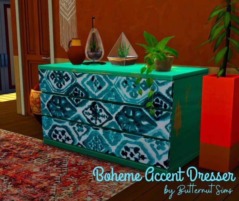 Boheme Accent Dresser: Base Game, 30 Swatches, Storage Category – §300