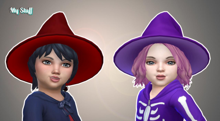 Toddler Witch Hat: Casual, Formal, Party – 7 Styles, Base Game Compatible