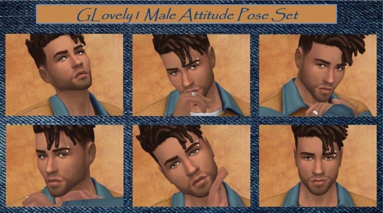 Search Results 67 New Attitude: Male Gallery Poses 1-6 Set & Collage by @glovely1simmer #guycuk