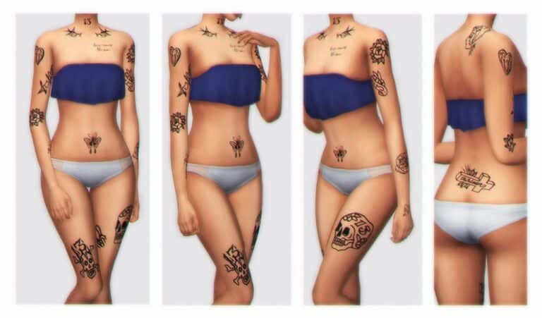 Search Results 71 One B Tattoo Set: Tiosims’ Debut Female Tattoos, Base Game, Custom Thumbnail