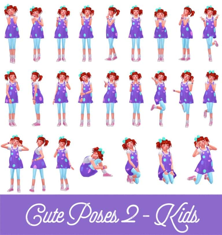 Search Results 12 Cute Poses No. 2 for Kids: 26 Single Poses, Custom Thumbnails, In-Game Use