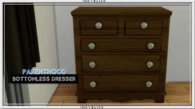 Parenthood-Themed Wooden Dresser: 9 Swatches, Ad-Free Links