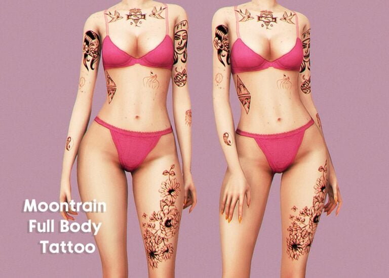 Search Results 73 MoonTrain Full Body Tattoo: BGC3 Swatches, Unisex, Teen-Elder, Custom Thumbnail