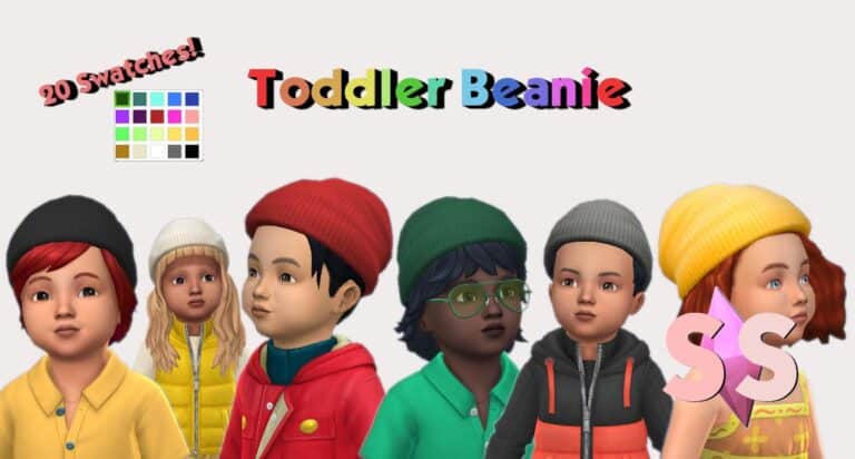 Base Game Toddler Beanie: 20 Swatches, Bright Colors, Blender Crafted