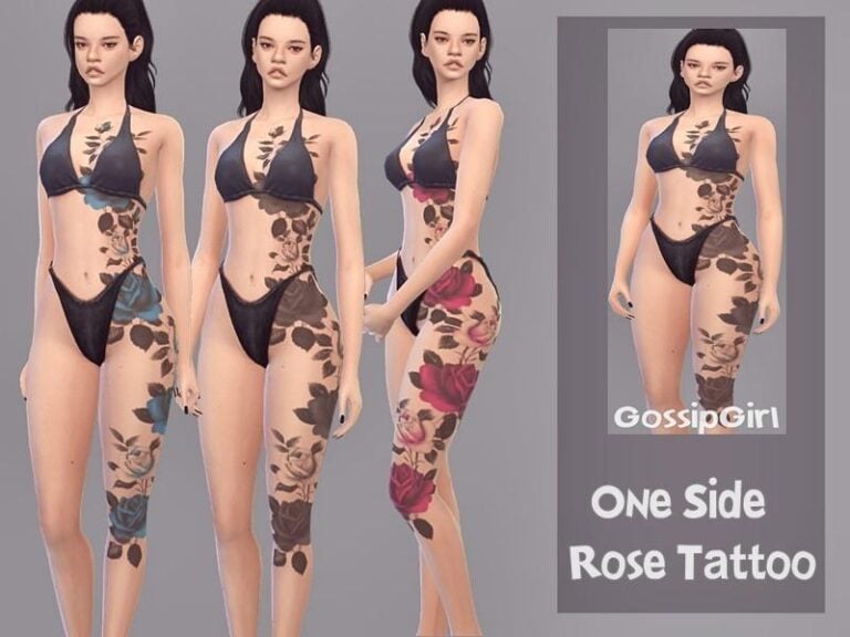 Search Results 52 One Side Rose Tattoo: Unisex, All Skins, Custom Thumbnail, Base Game Ready