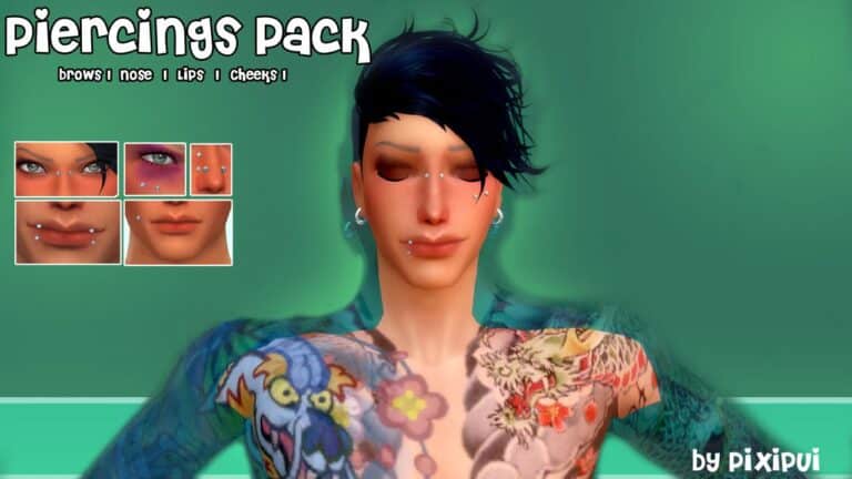 PIXIPUI’s Ultimate Piercing Collection for Male and Female Sims