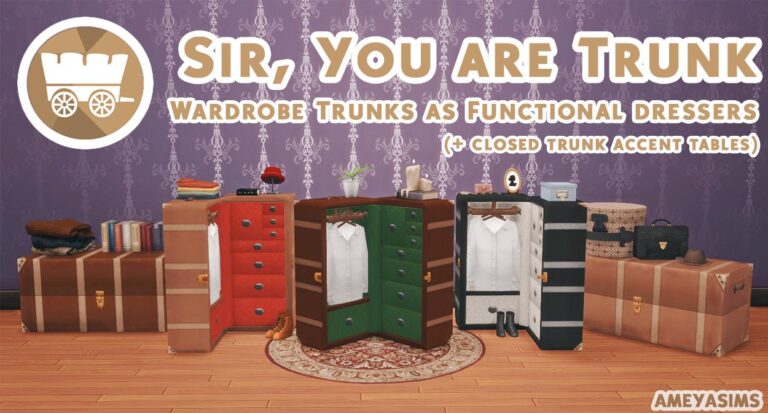 Victorian Wardrobe Trunks & Accent Tables Set – Travel in Style