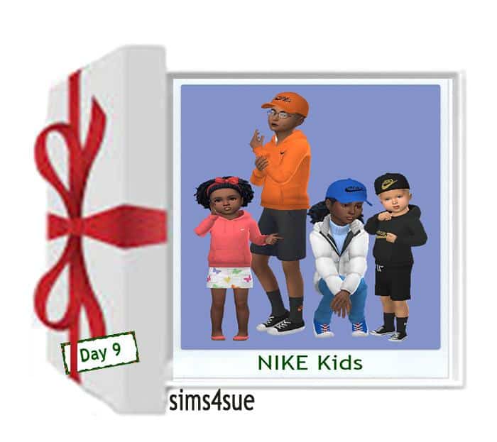 Advent Day 9: Nike Kids Collection – Caps, Hoodies, Socks Recolours