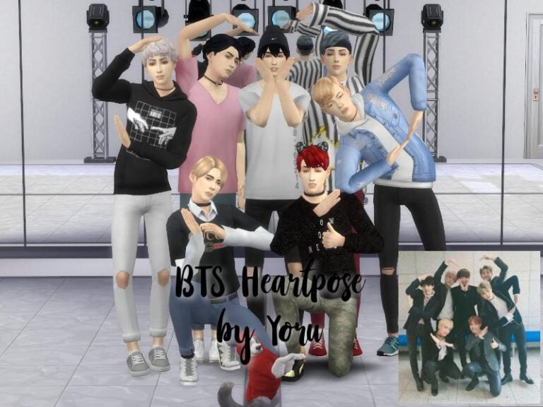 Search Results 22 BTS Heartpose Posepack: 47 Sims 4 In-Game Heart Formations