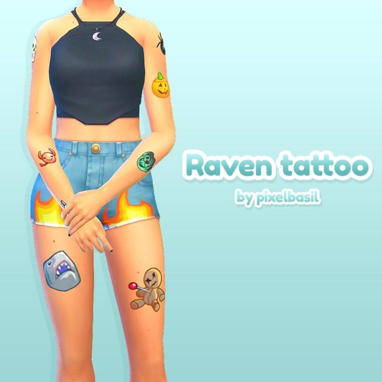 Search Results 61 Raven & Shark Emo Icons Tattoo: 8 Swatches, All Genders, Full Body