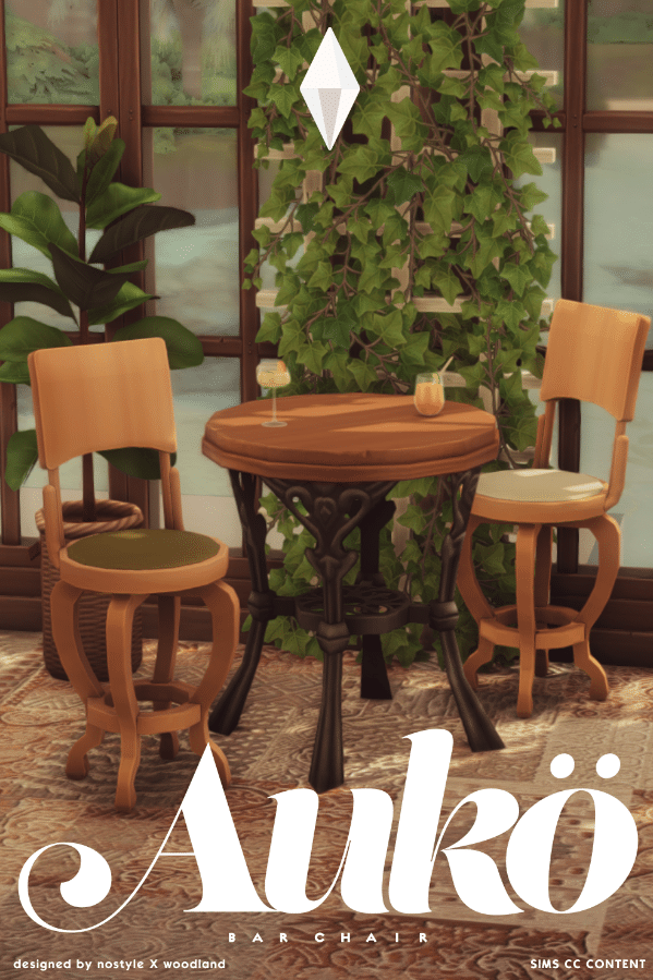 Auko Wooden Bar Chair