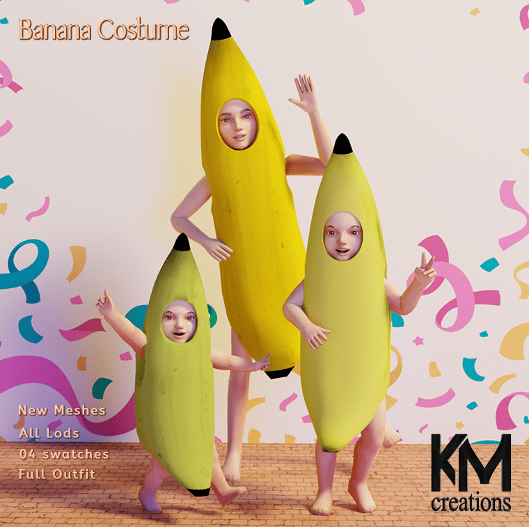 Banana Full Body Outfit for Infants, Toddlers, and Children