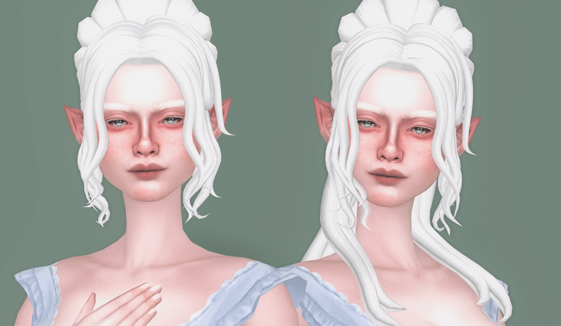 Blanche Long Tucked Hairstyle