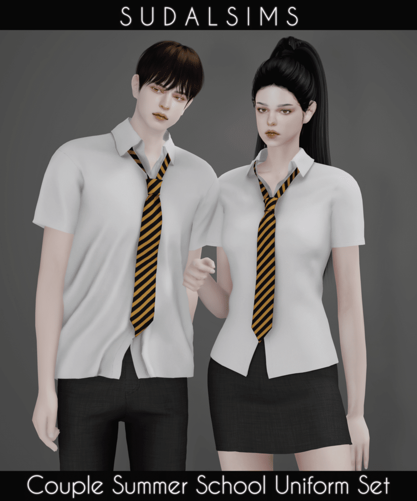 Couple Summer School Uniform Set