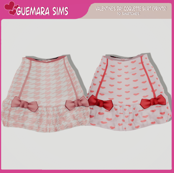 Cute Sexy Coquette Skirt with Pattern for Female