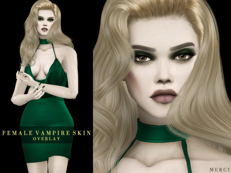 Female Vampire Skin Overlay