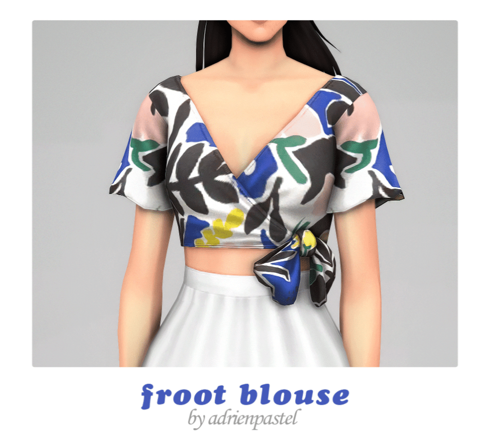 Froot Crop Top Blouse for Female