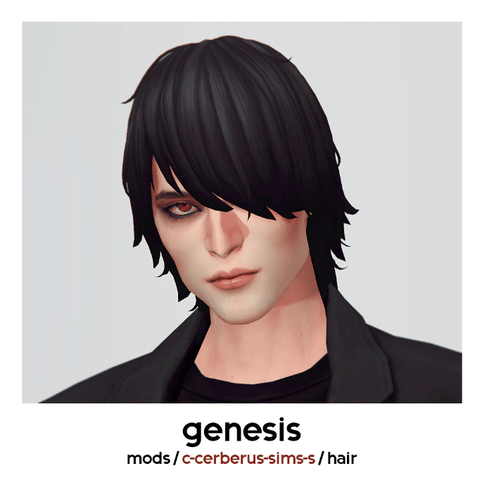 Genesis Side Swept Goth Hairstyle for Male and Female