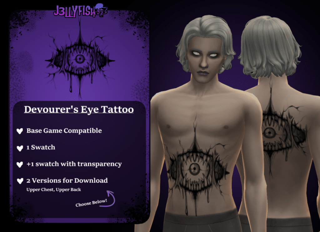 Horror Devourer Eye Abs Tattoo