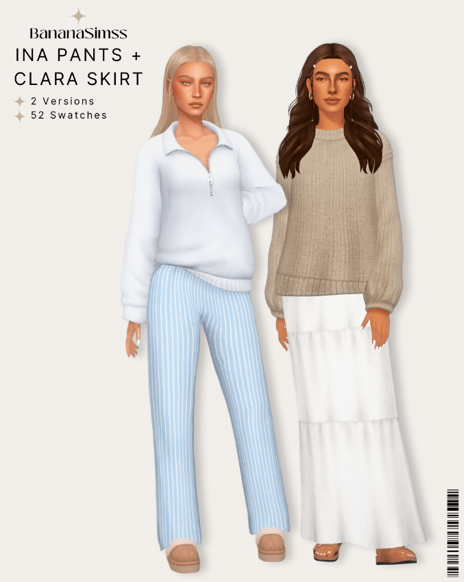 Ina Pants and Clara Skirt Set for Female