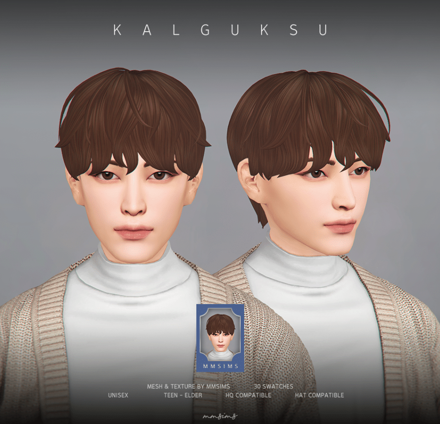 Kalguksu Short Messy Hairstyle for Male and Female