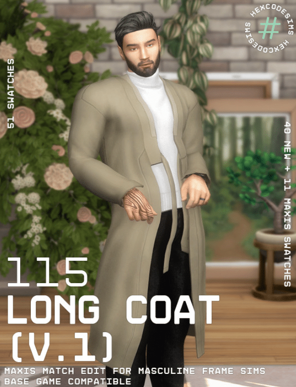 Long Trench Coat for Male