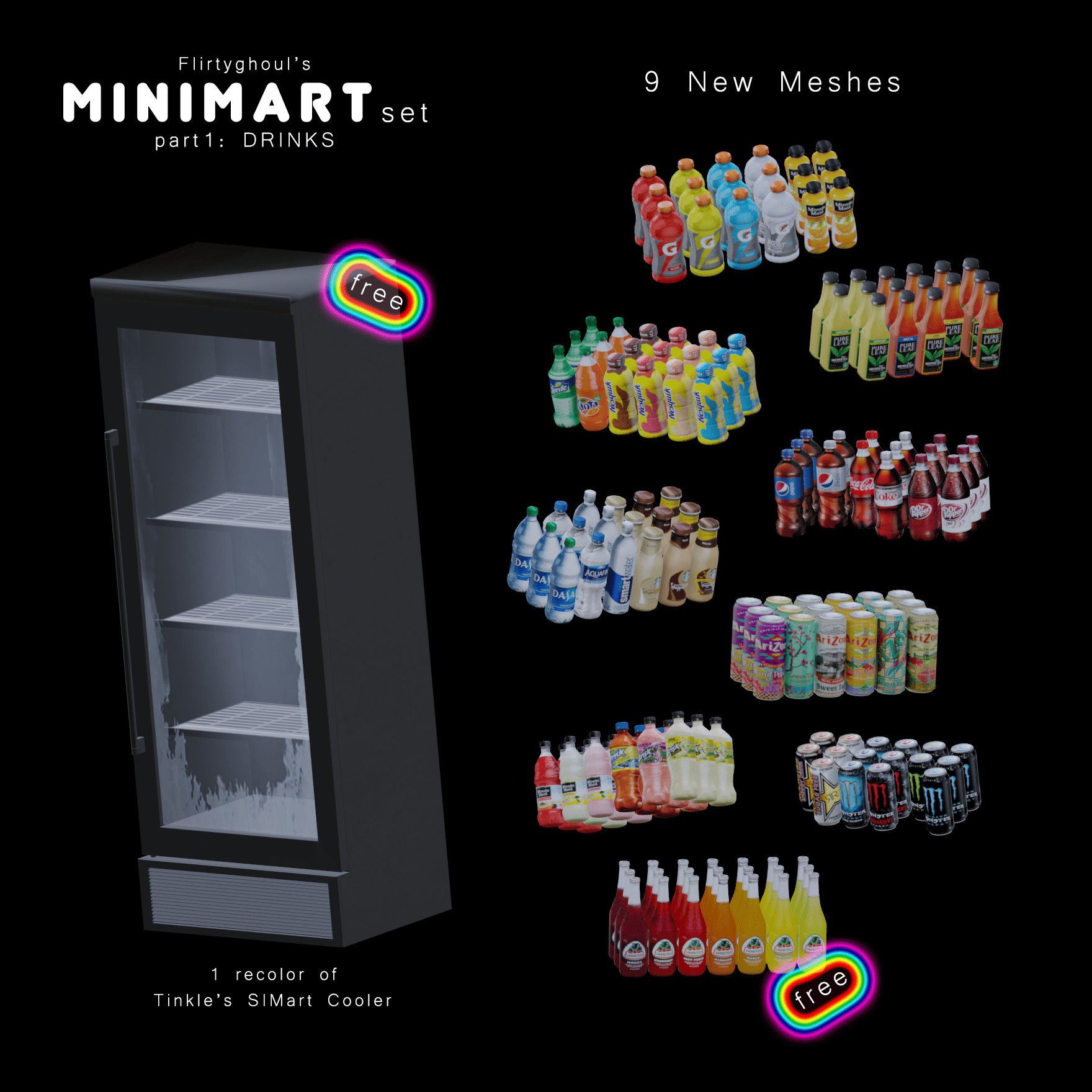 Minimart Set Part 1 Drinks
