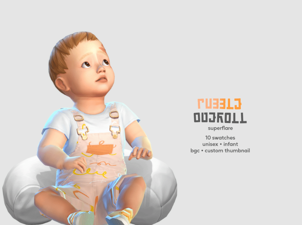 Puzzle Themed Overalls for Infants