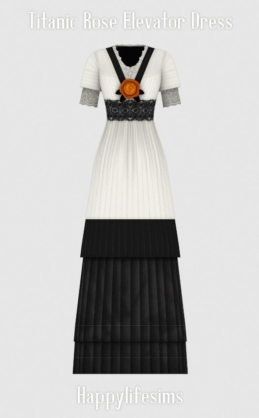 Rose's Long Elevator Dress for Female
