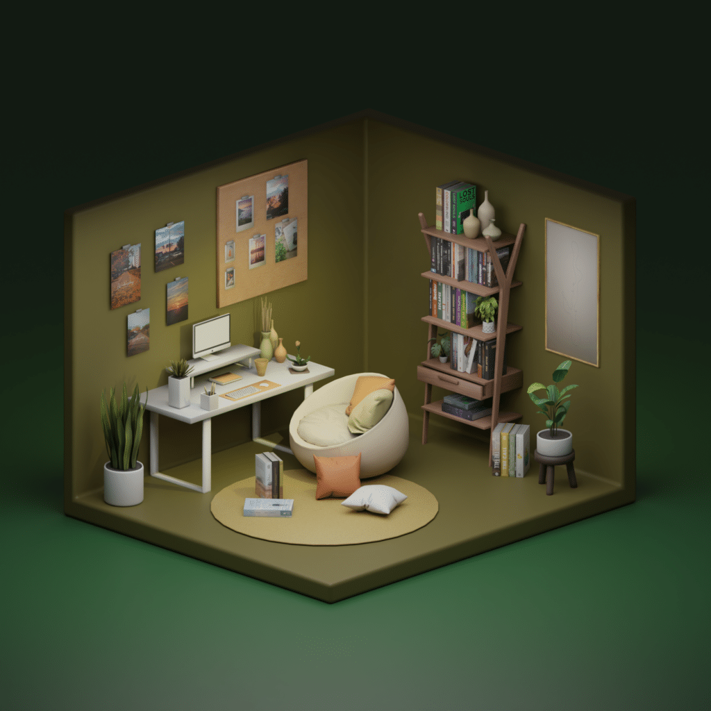 Bookworm's Oasis Set by SNOOTYSIMS