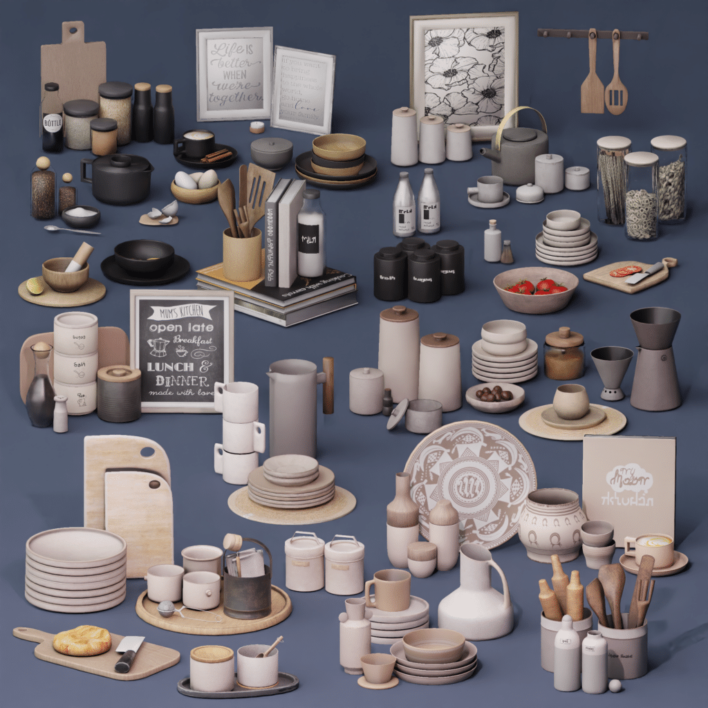 Mega Kitchen Clutter Pack by SNOOTYSIMS